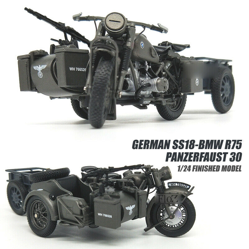 R75 model SS18-BMW GERMAN 30 Panzerfaust 1/24 Motorcycle finished ATLAS view1