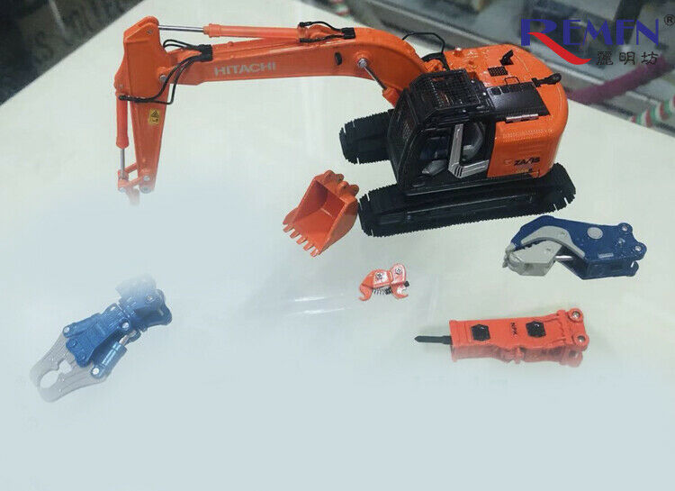 225USRK Excavator+shear+Coupler+hammer+pliers, one DIECAST ZAXIS 1/50 MODEL set view2