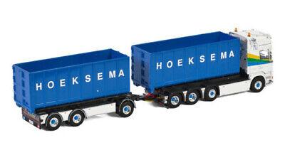 WSI 1/50 SCANIA 8X2 TAG AXLE RIGED TRUCK DRAWBAR HOOKLIFT SYSTEM & CONTAINER view3