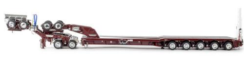 Drake 5x8 Swingwing Drop Deck + 2x8 Dolly trailer Vintage Burgundy 1/50 Model view2