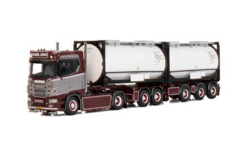 WSI 1/50 SCANIA S NORMAL CS20N 4X2 TRAILER 2+3 AXLE 2X20FT CONTAINER-5 AXLE view2