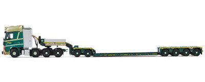 WSI 1/50 BENZ ACTROS MP4 SLT GIGA SPACE 8X4 LOWLOADER 4 AXLE+DOLLY 2 AXLE view3