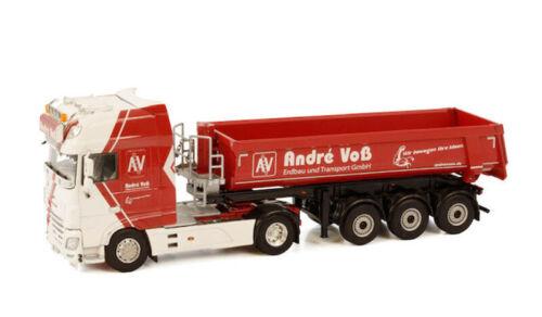 WSI 1/50 DAF XF SUPER SPACE CAB MY2017 4X2 HALF PIPE TIPPER TRAILER - 3 AXLE view2