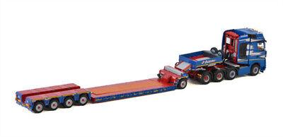 WSI 1/50 PADAMS MERCEDES BENZ MP4 SLT 8X4 LOW LOADER 4 AXLE DOLLY 1 AXLE view3