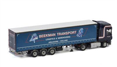 WSI 1/50 DAF XF SUPER SPACE CAB MY2017 4X2 CURTAINSIDE TRAILER-3AXLE Beekman view3