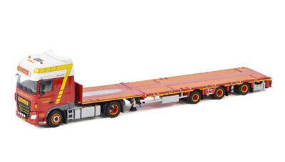 WSI DAF XF SPACE CAB 4X2 MEGATRAILER FLATBED ALB. SWIJNENBURG 1/50 Model view2