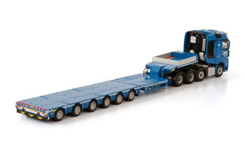 WSI 1/50 MB ACTROS MP4 SLT BIG SPACE 8X4 SEMI LOW LOWLOADER 6 AXLE SCHOT view4