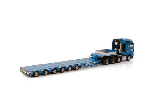 WSI 1/50 MB ACTROS MP4 SLT BIG SPACE 8X4 SEMI LOW LOWLOADER 6 AXLE SCHOT view3