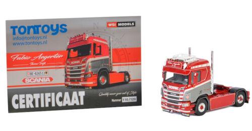 WSI SCANIA R NORMAL CR20N 4X2 FABIO AEGERTER TRANSPORTE 1/50 Truck Pre-built view4