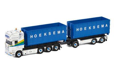 WSI 1/50 SCANIA 8X2 TAG AXLE RIGED TRUCK DRAWBAR HOOKLIFT SYSTEM & CONTAINER view2