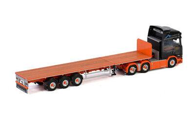 WSI SCANIA R HIGHLINE CR20H 6X4 FLATBED TRAILER 3 AXLE 1/50 Truck Pre-built view3