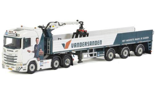 WSI 1:50 SCANIA S CS20N 6X2 TWINSTEER BRICK TRAILER-3 AXLE VANDERSANDEN view1