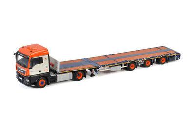 WSI MAN TGX XLX EURO 6C FACELIFT MEGA FLATBED UNIVERSAL TRANSPORT 1/50 Truck view1