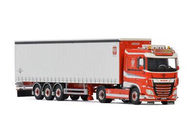 WSI DAF XF SPACE CAB MY2017 4X2 CURTAINSIDE TRAILER BIALEK & FILS 1/50 Model view2