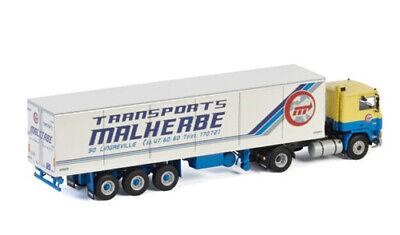 WSI VOLVO F12 4X2 REEFER TRAILER MALHERBE 1/50 DIECAST Truck Pre-built Model view4