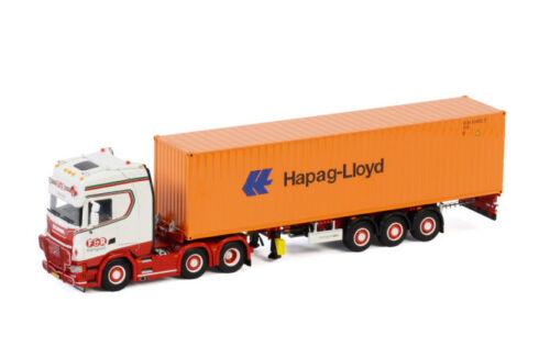 WSI 1/50 SCANIA S HIGHLINE CS20H 6X2 CONTAINER TRAILER-3 AXLE 40FT CONTAINER view2
