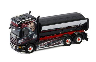 WSI 1/50 SCANIA R5 TOPLINE 6X2 AXLE HOOKLIFT+HOOKLIFT CONTAINER ASPHALT view1