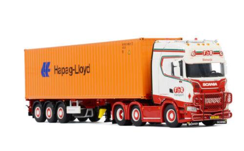 WSI 1/50 SCANIA S HIGHLINE CS20H 6X2 CONTAINER TRAILER-3 AXLE 40FT CONTAINER view1