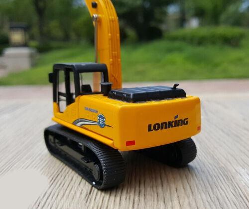 LONKING CDM6225H Hydraulic Excavator Yellow 1/64 Diecast Truck Pre-built Model view2