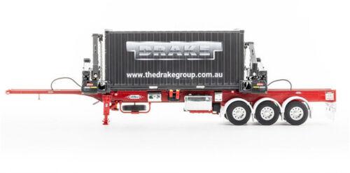 Drake O’Phee BoxLoader Container trailer RED 1/50 DIECAST Truck Pre-built Model view2