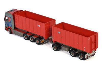 WSI 1/50 SCANIA R CR20H 8X4 RIGED TRUCK DRAWBAR HOOKLIFT SYSTEM & CONTAINER view3