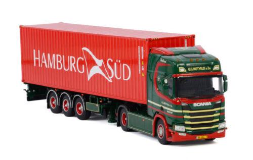 WSI 1/50 SCANIA R HIGLINE CR20H 4X2 CONTAINER TRAILER 40 FT CONTAINER-3 AXLE view1