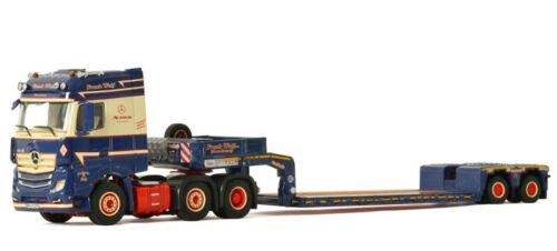 WSI MERCEDES-BENZ ACTROS MP4 6X2 TWINSTEER LOW LOADER trailer 1/50 Model view2