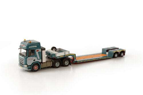 WSI 1/50 SCANIA R HIGHLINE CR20H 6X4 LOW LOADER EURO-2 AXLE J. BROUWER EN ZN view1