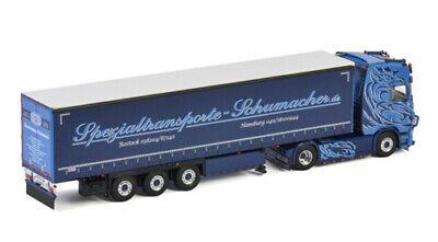 WSI 1/50 Scania S HIGHLINE cs20h 4x2 CURTAINSIDE TAUTLINER TRAILER - 3 AXLE view3