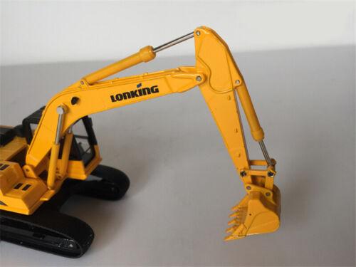 LONKING CDM6225H Hydraulic Excavator Yellow 1/64 Diecast Truck Pre-built Model view5