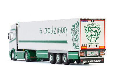 WSI SCANIA S HIGHLINE CS20H 4X2 REEFER TRAILER S. BOUZIGON 1/50 Truck Model view3