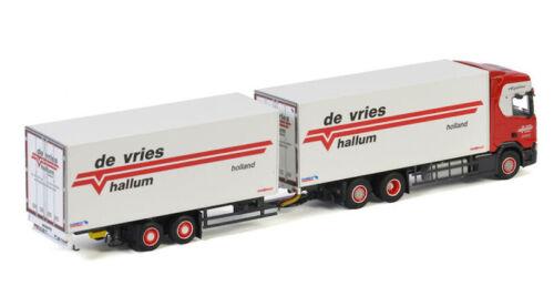 WSI 1:50 SCANIA R CR20H 6X2 TAG AXLE RIGED TRUCK BOX-5 AXLE DE VRIES HALLUM view2