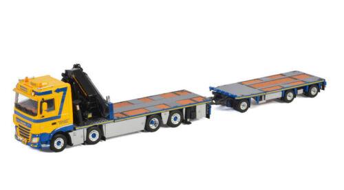 WSI 1/50 DAF XF 8X2 TAG AXLE RIGED BED-7 AXLE PALFINGER PK 65002 SH JIB view1