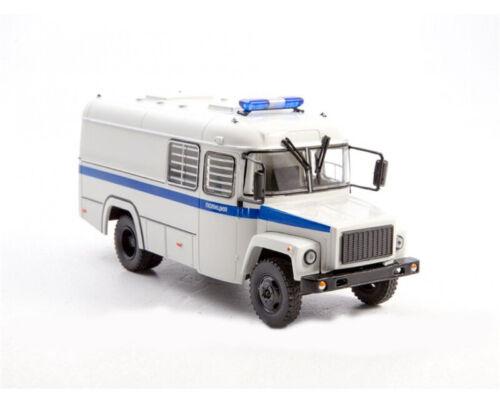 Modimio 1/43 Soviet Siberian prison shuttle van Truck bus KAVZ-3976-A3 GAZ-33074 view1