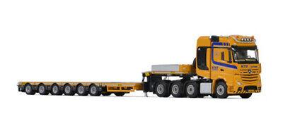 WSI 1/50 MERCEDES ACTROS MP4 SLT GIGA SPACE 8X4 LOW LOADER KTF HARLINGEN view1