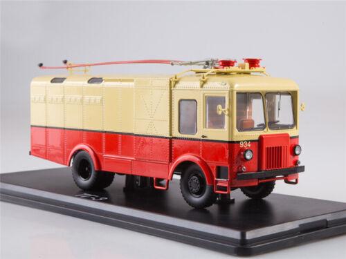 Start Scale Models Russia TG-3 Freight Trolleybus Yellow Red 1/43 ABS Pre-built view1