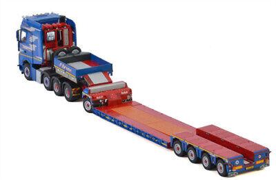 WSI 1/50 PADAMS MERCEDES BENZ MP4 SLT 8X4 LOW LOADER 4 AXLE DOLLY 1 AXLE view4