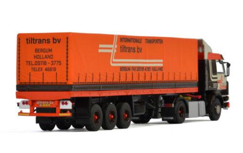 WSI SCANIA 3 SERIES 4X2 CURTAINSIDE TRAILER TILTRANS 1/50 DIECAST Model view3