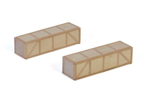 WSI Construction vehicle equipped WOODEN BOX 150X38X42MM (2X) 1/50 Wood Model view1