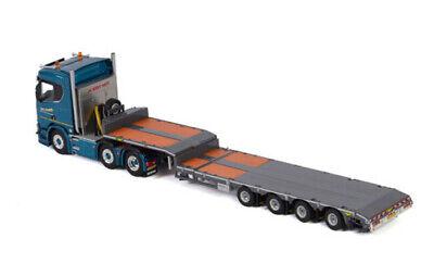 WSI 1/50 SCANIA R NORMAL CR20N 6X2 TWINSTEER SEMI LOWLOADER Trailer G.M. view3