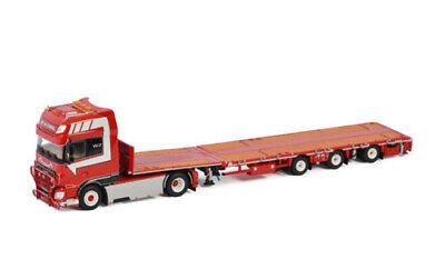 WSI DAF XF SUPER SPACE CAB 4X2 MEGATRAILER FLATBED-3 AXLE W.P. 1/50 Model view1