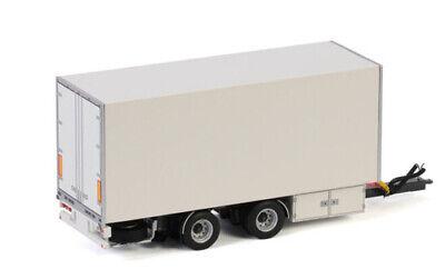 WSI CENTRE AXLED DRAWBAR BOX TRAILER WHITE LINE 1/50 DIECAST Truck Pre-built view2
