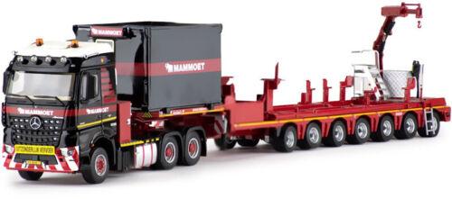 MAMMOET 1:50 MB AROCS 6X4 WITH 7 AXLE NOOTEBOOM LOWLOADER + FASSI CRANE view1