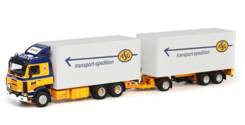 WSI SCANIA 3 COMBI trailer KA KLIPPAN ASG 1/50 DIECAST Truck Pre-built Model view1