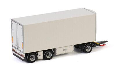 WSI TURNTABLE DRAWBAR FRIDGE TRAILER white line 1/50 DIECAST Truck Pre-built view2