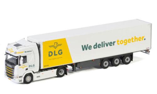 WSI 1/50 SCANIA R HIGHLINE CR20H 4X2 REEFER TRAILER 3 AXLE DLG LOGISTICS B.V view1