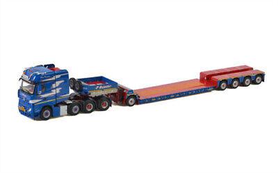 WSI 1/50 PADAMS MERCEDES BENZ MP4 SLT 8X4 LOW LOADER 4 AXLE DOLLY 1 AXLE view2