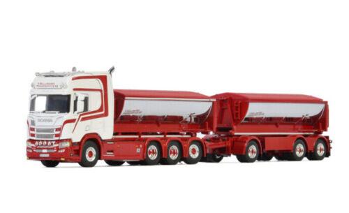 WSI 1/50 SCANIA R HIGHLINE CR20H 8X4 RIGED TRUCK HOOKLIFT CONTAINER ASPHALT view1