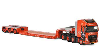 WSI VOLVO FH4 GLOBETROTTER XL8X4 LOWLOADER tailer VAN GRINSVEN 1/50 Truck view2
