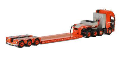 WSI VOLVO FH4 GLOBETROTTER XL8X4 LOWLOADER tailer VAN GRINSVEN 1/50 Truck view3